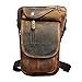 8" Retro Men's Leather Waist Pack Casual Shoulder Bags Messenger bag drop leg bag 3112 (Crazy horse Leather-Brown)
