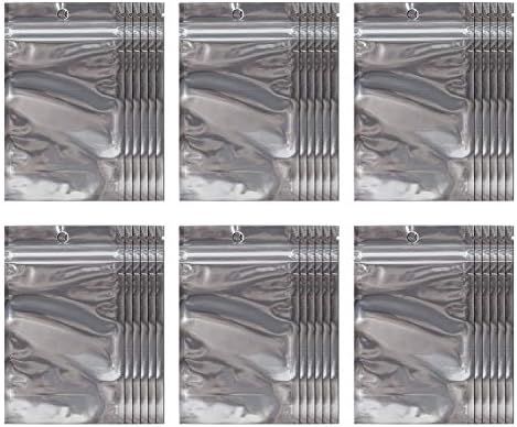 HUIHUIBAO 100 Pack Resealable Aluminum Foil Mylar Zip Lock Bag Bulk Food Storage Bag, 3.3 x 5.5 Inches