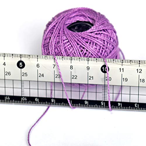 Crochet Thread Cotton Yarn Threads Balls 35 Balls Popular Rainbow Colors Of Size 5 Crochet Thread 100% Long Staple Cotton Mercerized Cotton #TOP5