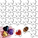 24 PCS Rock Display Stand Rock Holder ( Small ), Crystal Stand Crystal Holder Small Easels for...