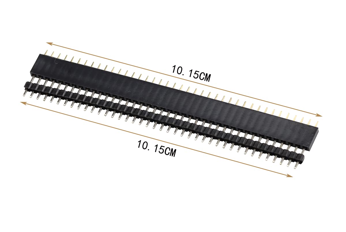 40PZ 2,54mm Rompere il circuito stampato della scheda PCB Testata maschio e femminile Kit connettore intestazione pin a fila singola per Prototype Shield (20 pz femmina + 20 pz 40 pin maschio)