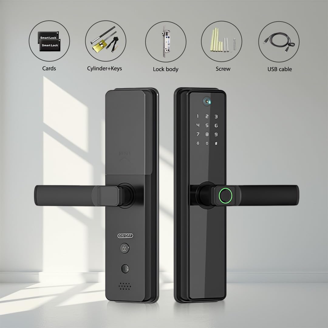 Components included with the smart door lock