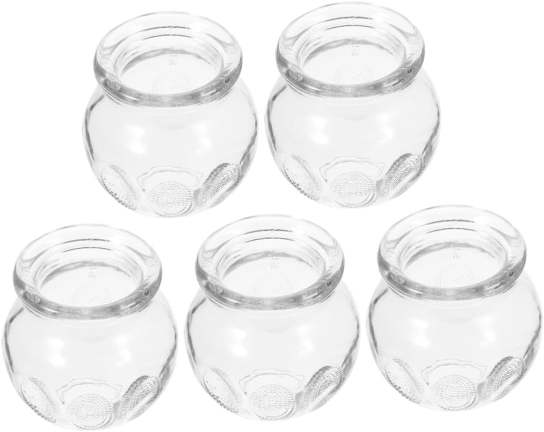 5Pcs Thick Glass Cupping Therapy Set Chinese Fire Cupping Kit for Back Massage Durable Suction Cups for All Ages Innovative Health Tool for Enhanced Relaxation