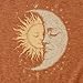 Semisun Women Mystic Moon and Sun Tshirt Celestial Moon Retro Graphic Tees Summer Casual Short Sleeve Tops Burnt Orange