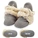 Zutano Cozie Fleece Furry Lined Bootie with Grippers, Gray - 12M