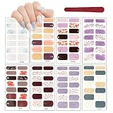 Owlbud - 8 Hojas de Pegatinas de Esmalte de Uñas con Degradado 3D Calcomanías Autoadhesivas para Uñas con Diseño de...