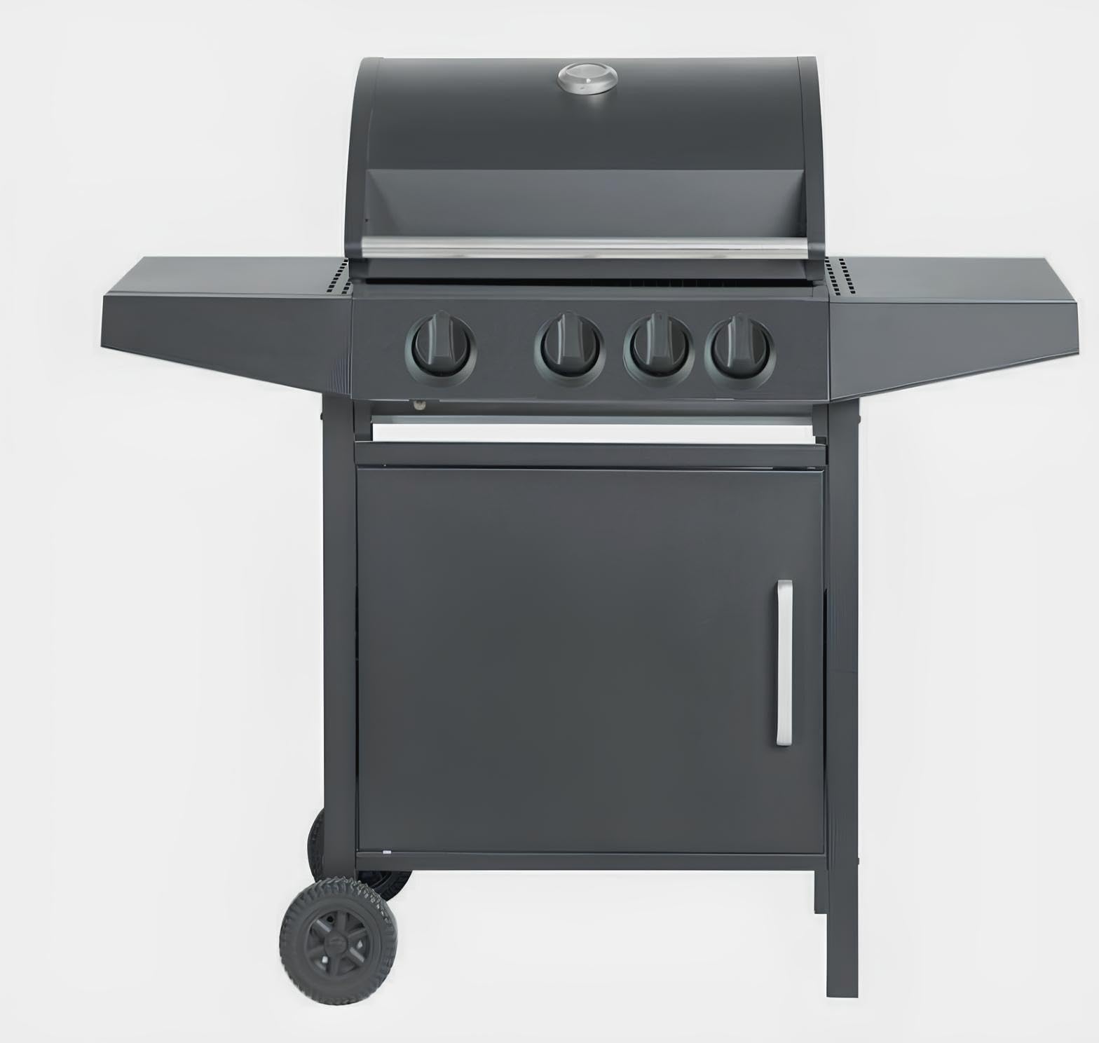 Barbecue a Gas Montana Ambra Garden 3 Fuochi + 1 Fornello Laterale Grigia Acciaio Smaltato 13,3 kW Butano/Propano