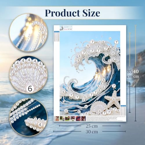 Image of PATPAT 5D Art Pearl Diamond Painting Kit for Adults 30*40cm DIY Wall Decor