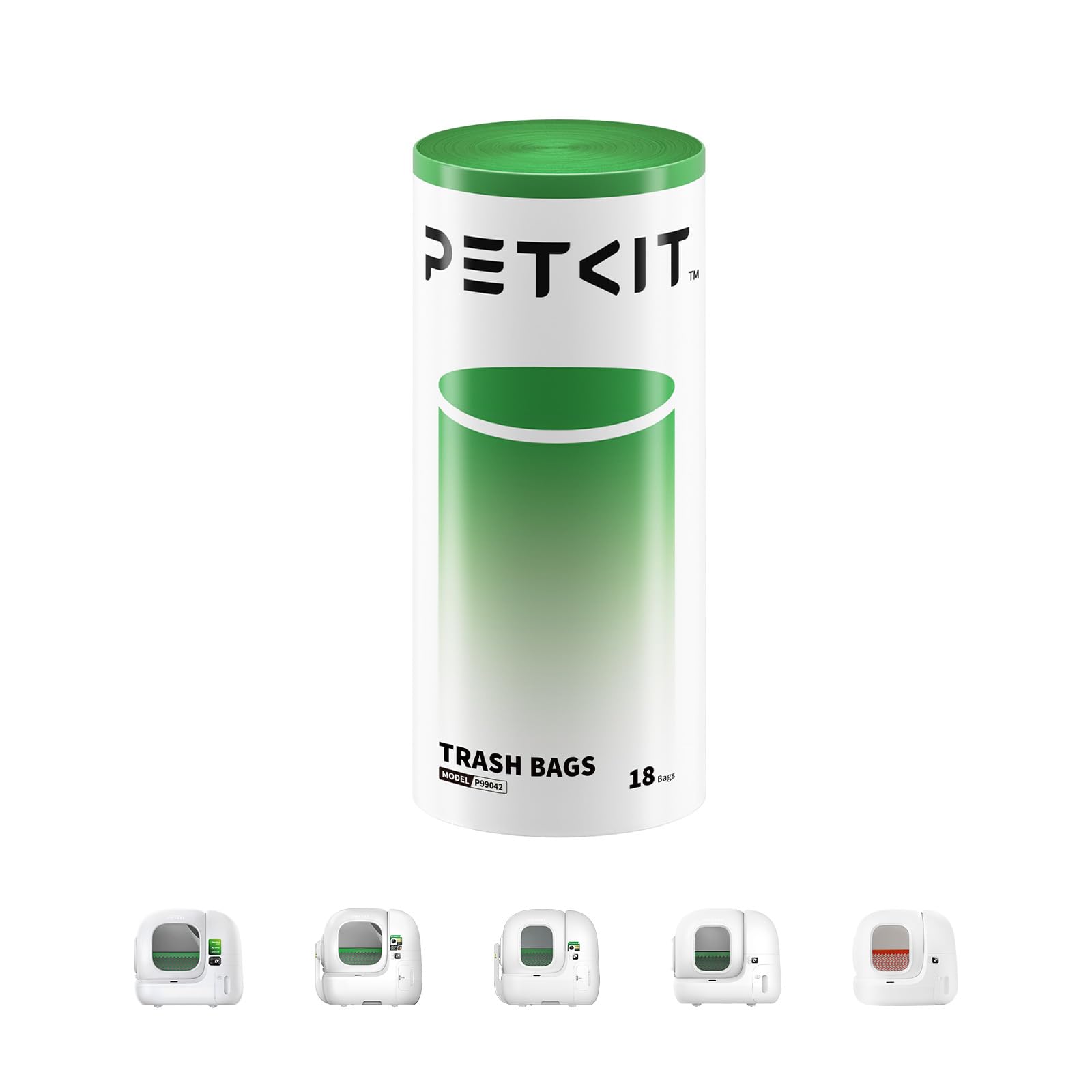 PETKIT Sacchetti per Escrementi per Gatti, per Pura MAX 2 e PUROBOT MAX PRO 2, 1 Rotolo*18 (18 Pezzi)