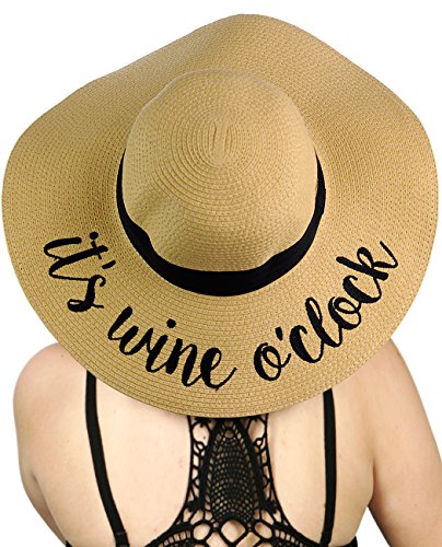 Sombrero de Playa Cruzable con Cinta Bordada para Mujer miniatura 1
