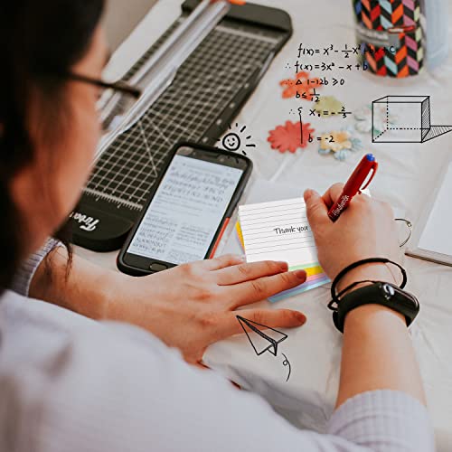 Siyomg Index Cards, 300 Pcs 3 X 5 Inch Punched Flash Cards With 6 Metal Binder Rings, Assorted Colored Flashcards For Studying, Ruled Note Cards For Adults Kids Home School Office #TOP4