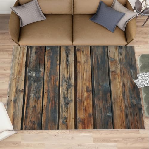 Wood Rugs for Kitchen - 5x6 Area Rug - Vintage