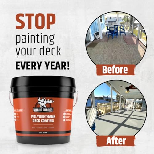 Image of Liquid Rubber Polyurethane Deck Coating - Textured, Neutral Beige, 4 Gallon
