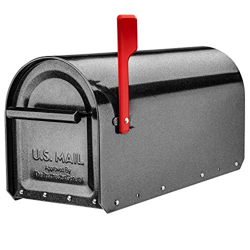 Architectural Mailboxes 5560P-R-10 Sequoia Heavy Duty Post Mount Mailbox, T2, Pewter #TOP1