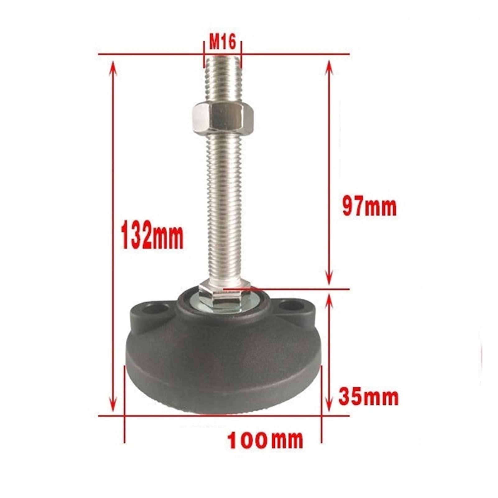 12 szt. Poziomica, Ślizgowe nóżki meblowe, Regulowane nóżki, Nogi maszynowe/Nogi stołowe/Nogi meblowe ，Nóżki meblowe(D100*M16*150 mm)