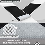 BEQHAUSE Türmatte Innen, super saugfähige Schmutzfangmatte, rutschfeste Maschinenwaschbare Fußmatte, Schmutzfänger Teppich für Hund, Eingang, Haustür, 60x90cm, Schwarz