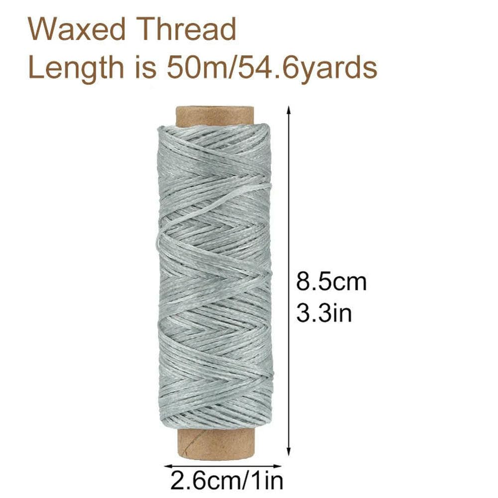 Hilo Encerado Plano de 1 mm para Coser Cuero, cordón de poliéster, Costura Artesanal, Bolsa, encuadernación, Pulsera, Trenza, Herramienta de joyería