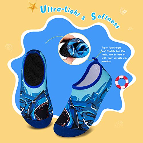 Image of WateLves Kids Water Shoes Toddler Girls Boys Barefoot Non-Slip Quick Dry Aqua Socks for Beach Swim Walking