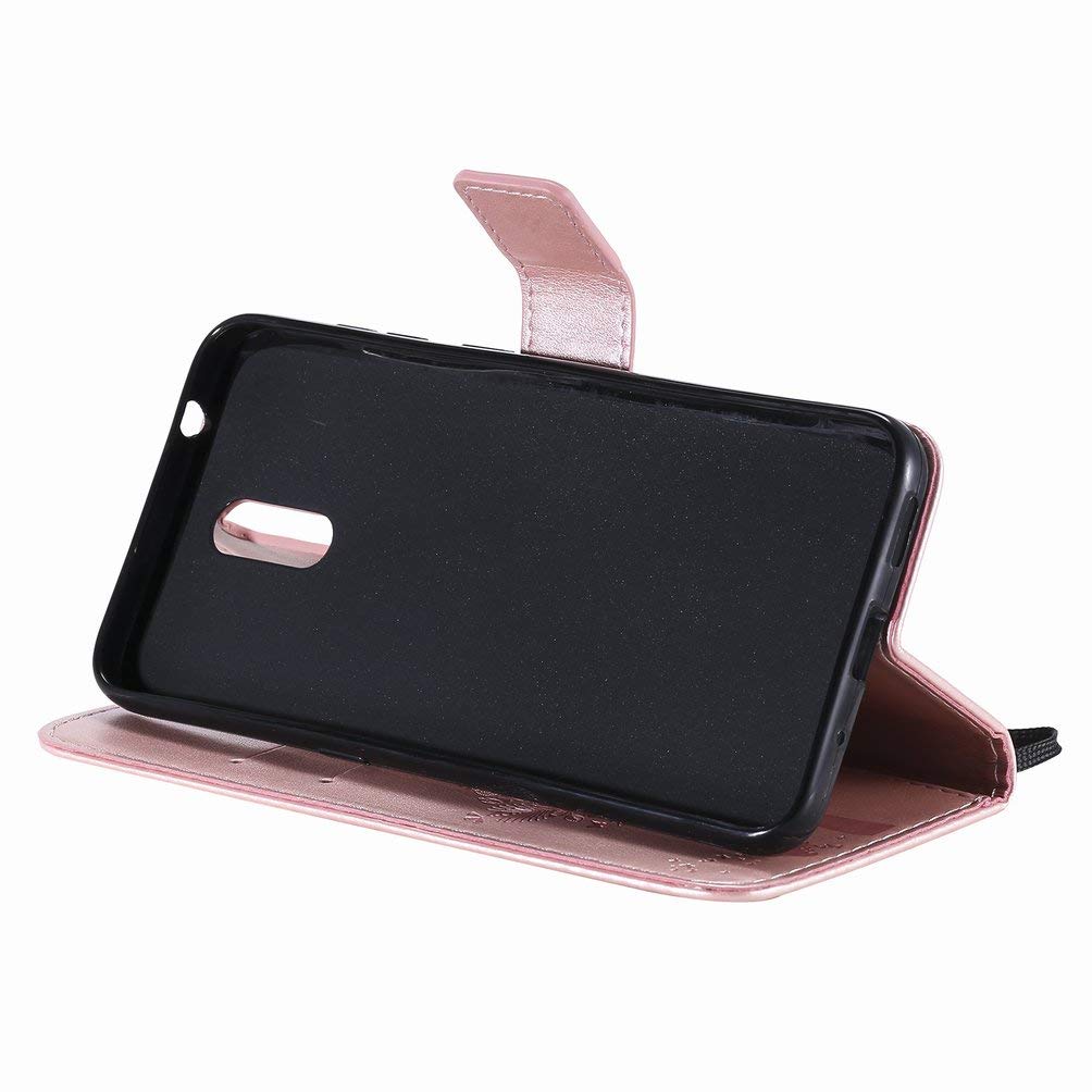 Custodia Portafoglio In PU Pelle Per Nokia 2.3 Con Chiusura Magnetica Nera - 3