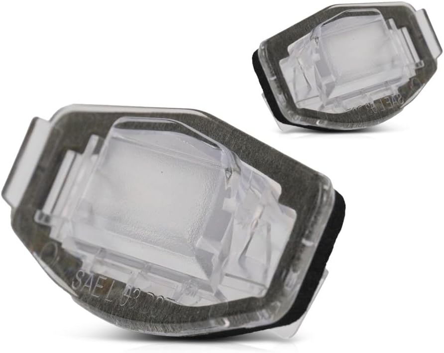 KarParts360 For Acura TSX 2009 10 11 12 13 2014 License Plate Light Driver And Passenger Side | Pair | Rear | Lens and Gasket | ABS Plastic | Replacement For HO2875100 | 34103SNB003, 34106SNBA01