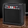 LyxPro Electric Guitar Amp 20 Watt Amplifier Built in Speaker Headphone Jack and Aux Input Includes Gain Bass Treble Volume and Grind - Black
