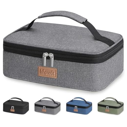 Lifewit Kühltasche Klein Isolierte für Männer Frauen, Faltbar Lunchbox Lunchtasche Isoliertasche Tragbare Kühlbox für Herren Damen für Picknicks Arbeit, Grau 4L
