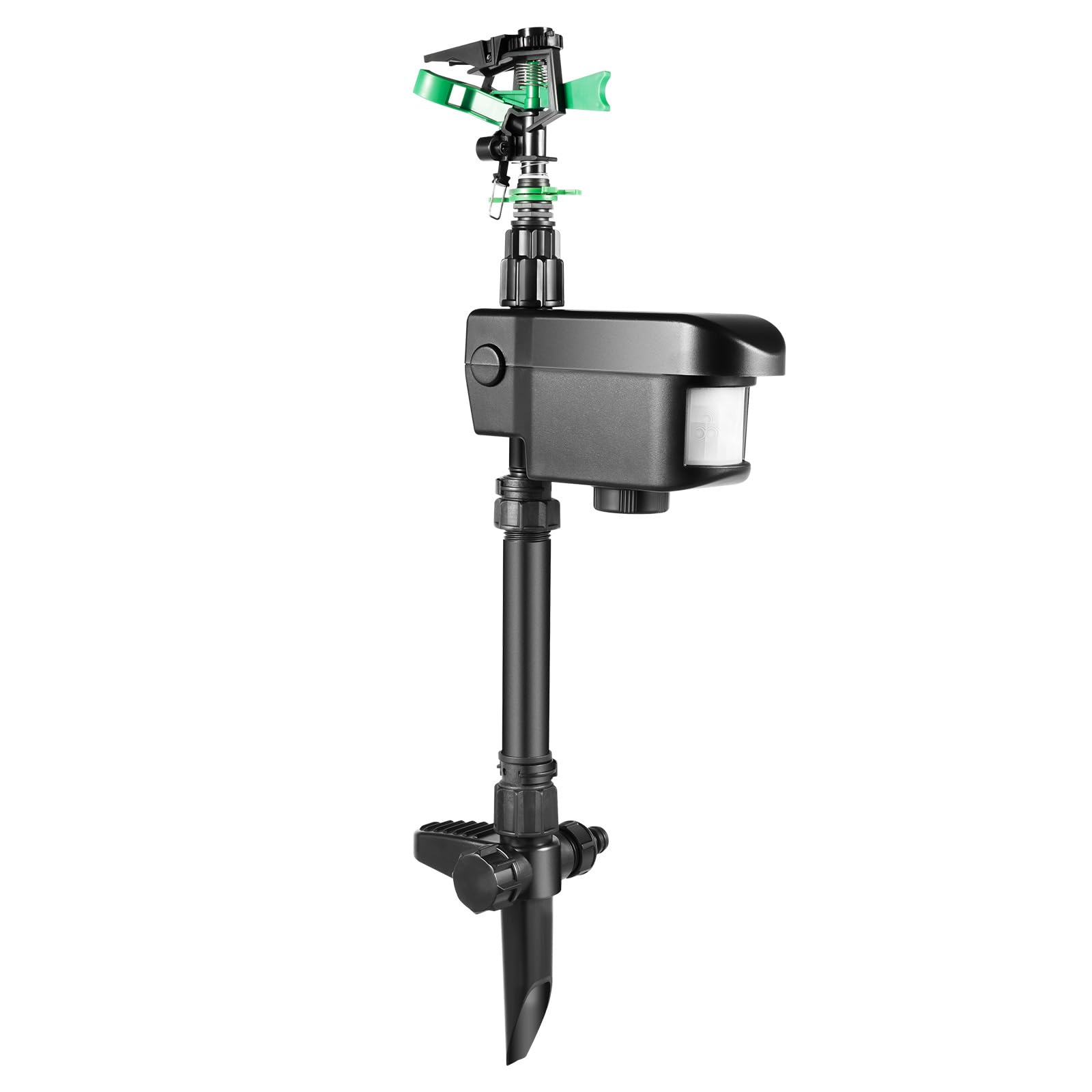 Motion Activated Sprinkler 3-8 bar ABS Motion Sensor Sprinkler 0-40℃ Water Jet Animal Repellent 0-270° Water Spray's Angle 800mAh with 4 AAA Batteries for Gardens, Orchards
