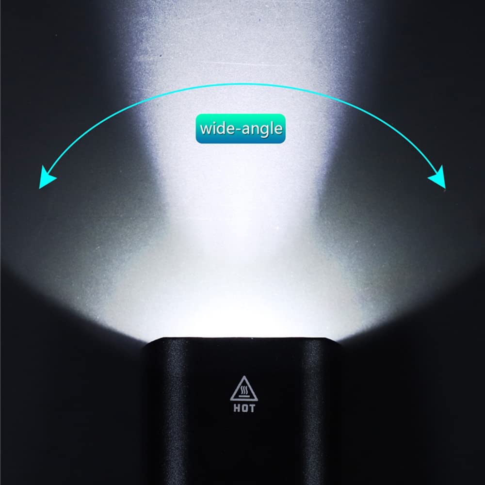 Faro Anteriore a LED per Bicicletta, Ricaricabile Tramite USB, con 3-5 modalità di Funzionamento, Torcia di Sicurezza con Luce di Segnalazione.