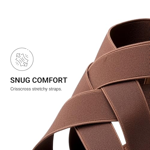 Image of DREAM PAIRS Women's Elastic Ankle Strap Sandals Gladiator Strappy Low Wedges Sandals