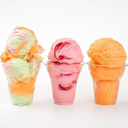Vista 3 de Golden Apple, 9 oz-30ct plástico transparente Sundae tazas sin tapas. Cuencos desechables para postre, postre congelado