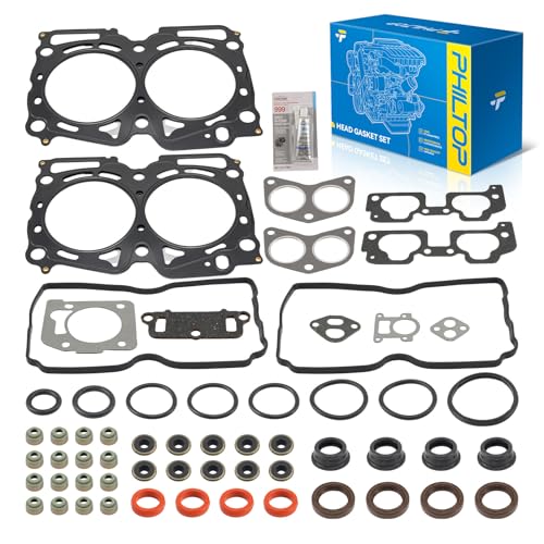 Image of PHILTOP HS 26170 PT-1 Head Gasket Set Fit for Subaru Forester 1999-2005, Outback 2000-2001 2003-2005, Legacy Impreza Baja Saab 9-2X, for 2.5L Engine Cylinder Head Gasket Kit