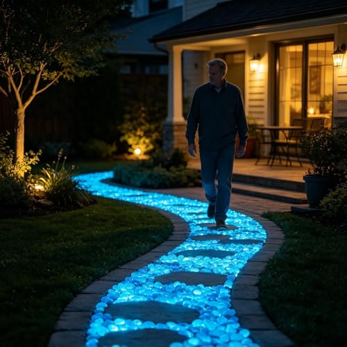 Piedras luminosas para acuario y decoración de patios o senderos en exteriores 2