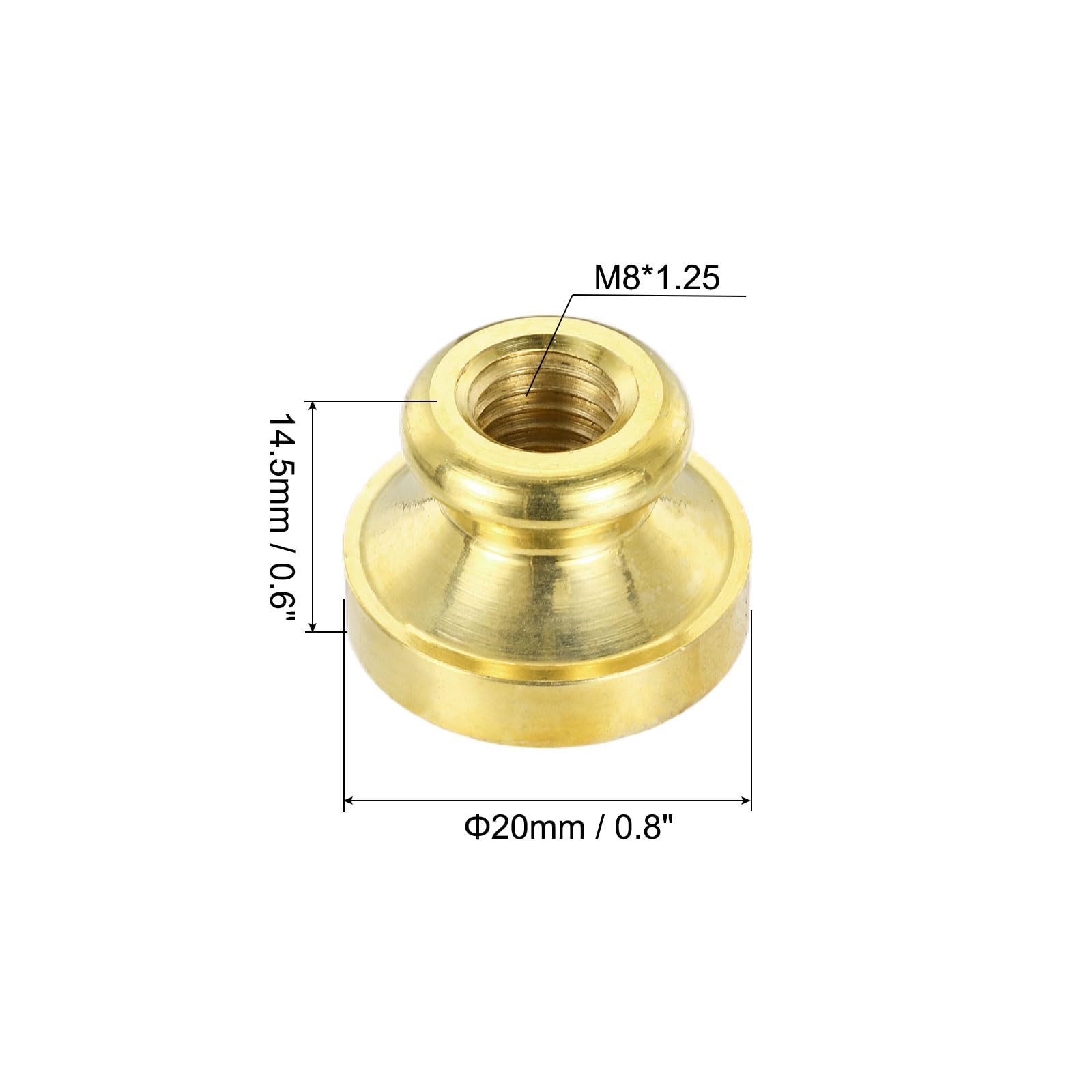 PATIKIL 20mm Blank Wax Seal Stamp, Round Sealing Wax Stamp Vintage Retro Brass Head for Envelope Invitation Cards - Image 2