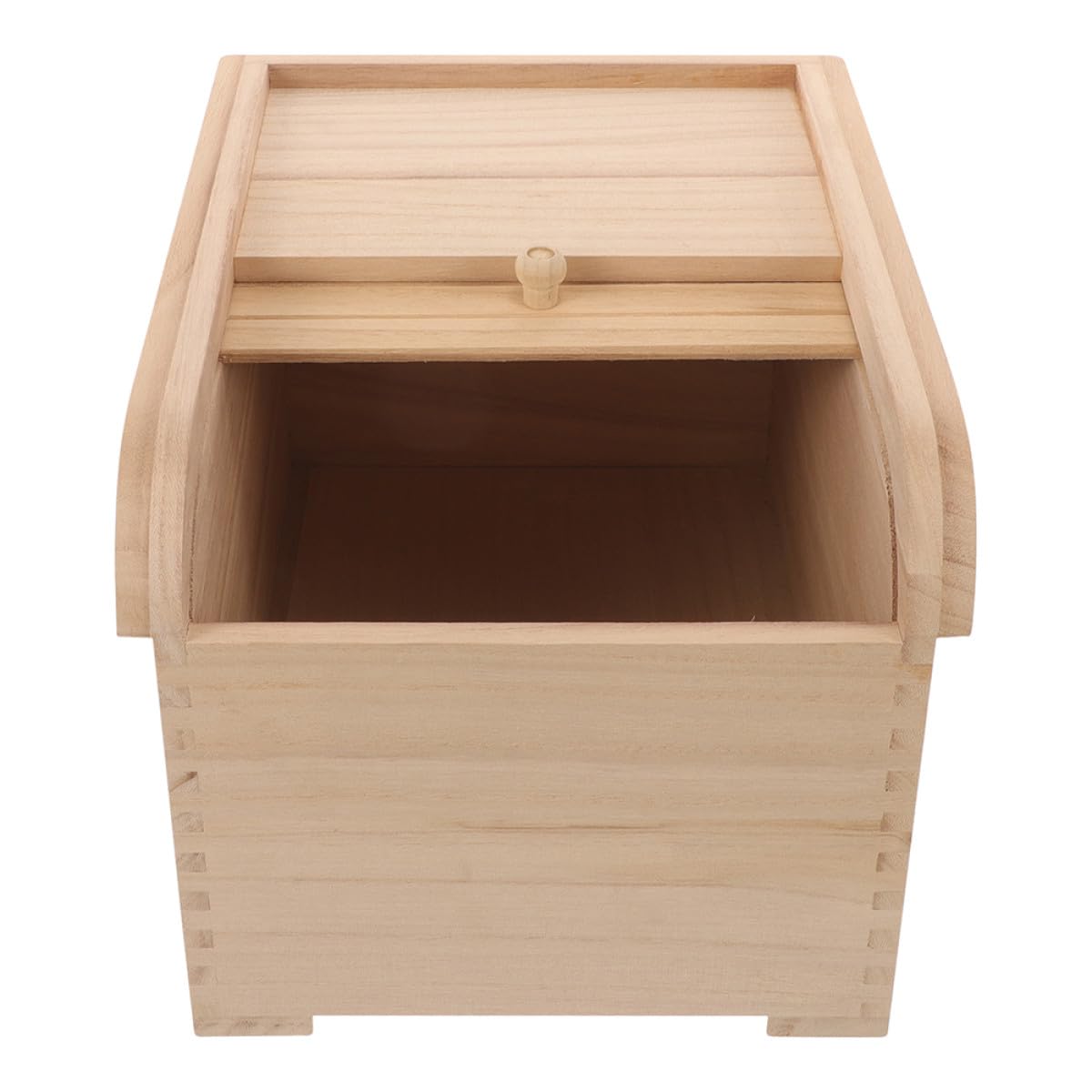 Alipis Contenitore per Alimenti in Legno Massello 10 Kg Coperchio a Rotelle, Scatola per la Conservazione di Cereali e Riso, Secchio Sigillato per Organizzazione Cucina e Stoccaggio