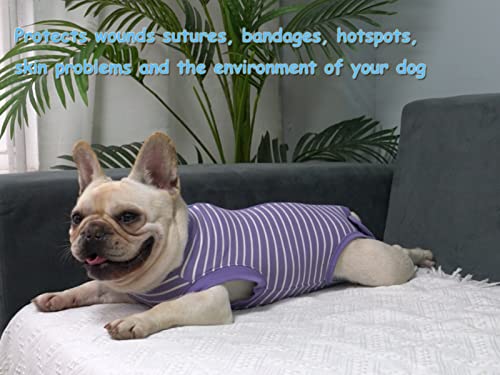 Image of Dog Surgery Recovery Suit - After Spay, Abdominal Wounds Post Surgical Recovery, Anti Licking Breathable Dog Onesies for Small, Medium & Large Pet, Alternative Bandages Cone E-Collar