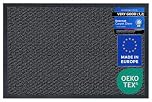 Carpet Diem Zerbino 40 x 60 cm - Tappeto ingresso antisporco - Interno ed Zerbino da Esterno, Tappetino antiscivolo per Porta, Tappeto antisporco per Porta d Ingresso - Nero-antracite