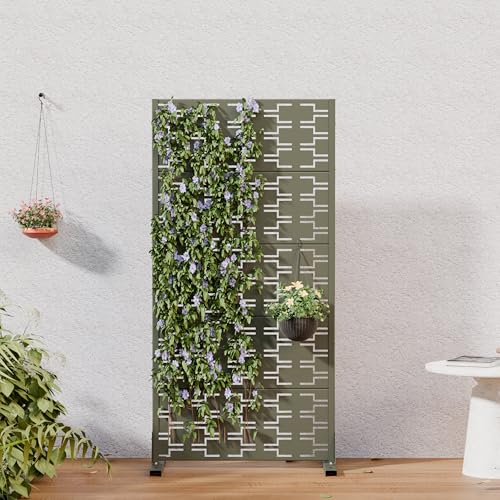 Casaphoria Metal Privacy Screen Outdoor, 60" x 30" W Freestanding