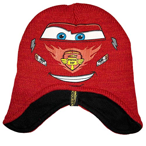 Bonnet Flash McQueen rouge idéal pour les sorties scolaires et les jeux sous la neige