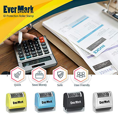 EverMark Identity Theft Protection Roller Stamp Confidential Roller Stamp with 1 Refill - Identity Protection Roller Stamps for Data Privacy, ID Protection and Address Blocker - Thumbnail 5