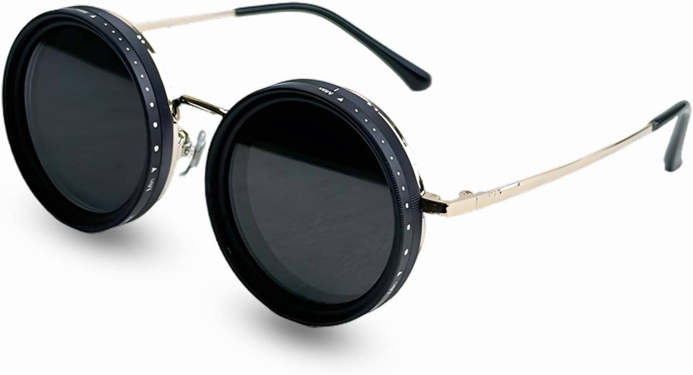 Adjustable Shades Glasses Tint Rounded Polarized Uv400 Lenses Nd Filter Sunglasses 1-9 Gears Beach Eyewear Unisex