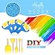 PHOGARY 29pcs Schwamm Pinsel Set Kinder,Kinder Malwerkzeuge Set für Früherziehung DIY-Lernen, einschließlich Schaum Pinsel, DIY Muster Pinsel Set