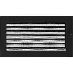 Rejilla Con Ventilador Para Chimenea Kratki Haeusler-Shop - Rejilla de ventilación para chimenea, 17 x 30 cm, con persianas, color negro