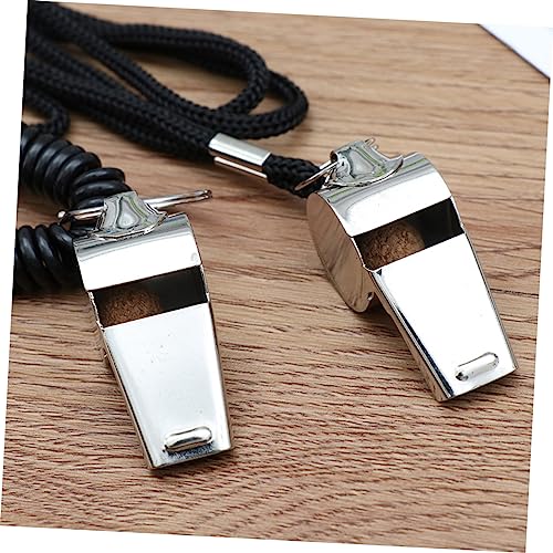 Set de 4 silbatos deportivos de acero inoxidable para árbitro miniatura 4