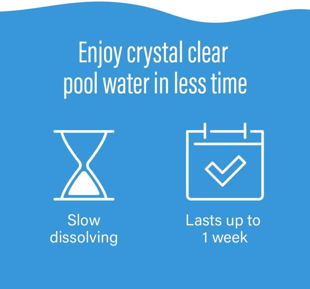 Poolife NST Prime Tablets 20 lb – Stabilizer-Free Chlorine Sanitizer – Skimmer-Use Only – Includes 2 Scum Socks and 7-in-1 Test Strips