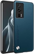 HONLEN Hülle für Poco F5 Pro (6.67" Inches) Business Telefonhülle aus Leder mit Rückseite, Saphir