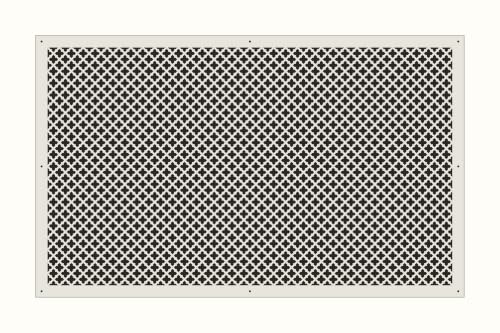Vent Cover for Walls and Ceiling 1/4" MDF Primed White Custom Size Fan Cover Wall Register Ceiling Register Air Return Ventilation Cover Style # 10 (34" x 20" Duct - (36" x 22" Overall))