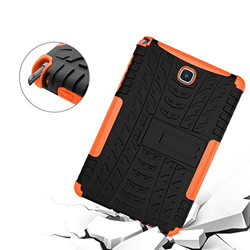 Koolbei For Galaxy Tab A 8.0 Tablet Case, Heavy-Duty Hybrid Protective Case With Impact-Resistant Galaxy Tab A 8.0 Inch Sm-T350/Sm-P350 Case(Orange) #TOP4