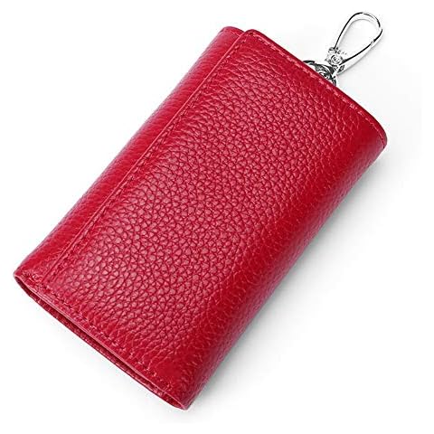 RuoFeng Keychain Key Holder Ring with 6 Hooks Snap Closure (Red) Cover
