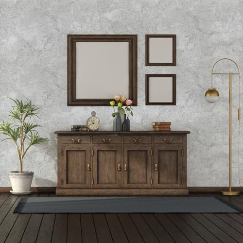 Abyssaly Klebefolie Möbel Hell Grau, Möbelfolie Selbstklebende Folie, Betonoptik Fensterbank Dekorfolie für Möbel Wand Schränke Küche Tische Tapete 40cm X 300cm