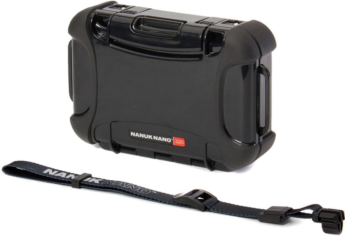 NANUK 320-0001 Nano Series Waterproof Medium Hard Case for Phones, Cameras and Electronics (Black)